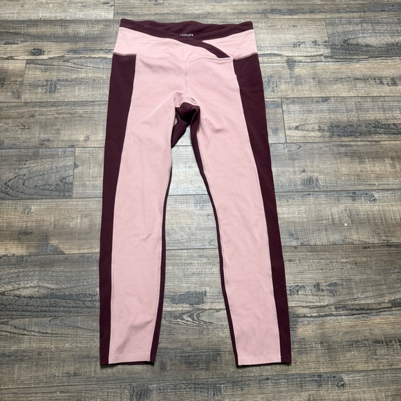 Athleta Chroma 7/8 Leggings Pink and Burgundy Women's Size Medium - Picture 1 of 11